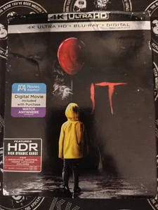 IT 4K UHD Blu-ray Bill Skarsgård  W/SLIPCOVER  FAST SHIPPING - Imagen 1 de 4
