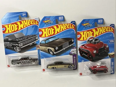 Hot Wheels 3 Car Treasure Hunt Lot Chevy Impala Fish’d & Chip’d Pedal Driver  - Image 1 of 4