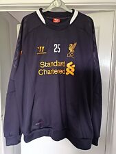 Liverpool FC 12/13 Warrior European Away Sweatshirt, #25 Size XL
