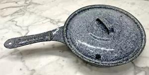 Antica padella in granito blu e bianco Fripan con 10,5" - Foto 1 di 6
