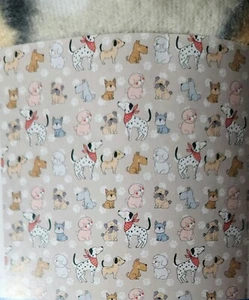 NEW! Cute Dogs In Scarves Mainstays Polyester Fleece Throw/Blanket 50 X 60" - Picture 1 of 1