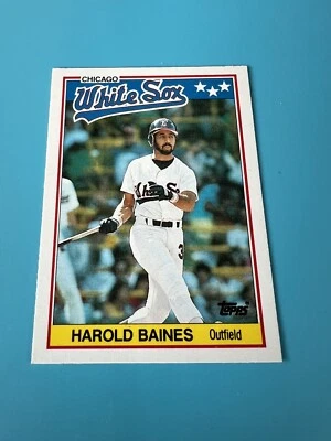 1988 Topps UK Minis #1 Harold Baines Chicago White Sox Baseball Card HOF - Image 1 of 4