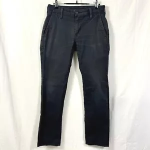Levis 511 Chino Pants Mens 30x30 Black Stretch Slim Reinforced Seat Workwear - Picture 1 of 11