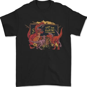 T-Rex Lehrer Essen The Humans Dinosaurier Lustig Herren T-Shirt 100% Baumwolle - Bild 1 von 14