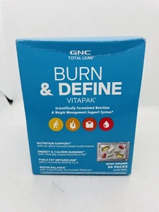 GNC Total Lean Burn Define Vitapak 30 Count Weight Management Supplements - Picture 1 of 14