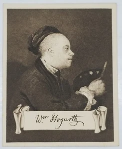 Tarjeta de cigarrillo Sarony William Hogarth artista y grabador c1924 Inglaterra #55 - Imagen 1 de 2