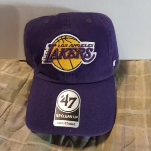 (NEU) LA LOS ANGELES LAKERS CAP MÜTZE VERSTELLBAR LOW PROFILE LILA '47  - Bild 1 von 12