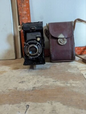 Antigua cámara plegable 6x9 Balda Juwella con estuche de transporte Foto 1 de 4