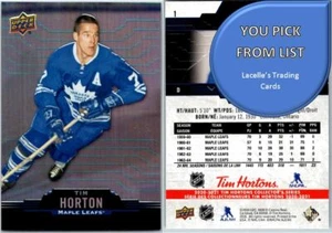 2020-21 Upper Deck Tim Hortons NHL Hockey BASE Cards - U-Pick From List - Picture 1 of 238