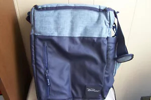 NEW Bella Russo Insulated Backpack and Matching Cooler Sling Bag Blue Denim NWT - Picture 1 of 4