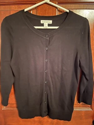Forever 21Black Button Front Cardigan Sz Med - Image 1 of 4