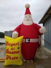 babbo natale XXXL gonfiabile H 500 cm 5 metri con pompa d'aria e illuminazione