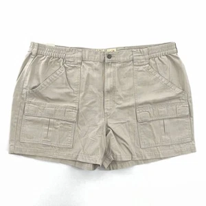 Pantaloncini cargo uomo beachcomber testa rossa beige twill tasche frontali piatte 46 nuovi - Foto 1 di 9