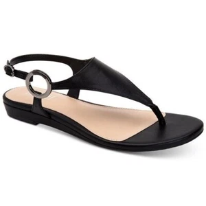 NWT Alfani Womens Hayyden Navy Blue Dressy Slingback Thong RoundToe Sandals 5.5M - Picture 1 of 9