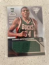 Giannis Antetokounmpo /299 RC Rookie Jersey Patch 2013-14 Panini Titanium Card