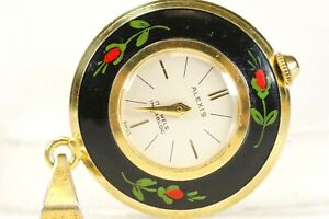 Carter Gough & Co Swiss Alexis Pendant Watch, Fine Hand Painted Roses Enameled