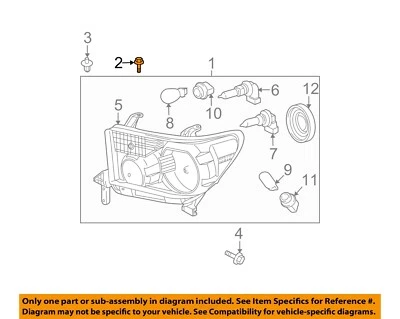 Винт в сборе для передних фар головного света TOYOTA от оригинального производителя 90159A0034 - Изображение 1 из 2