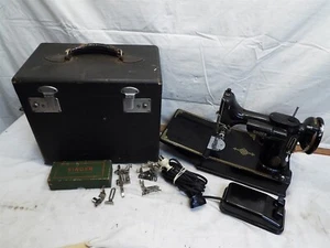 Singer Featherweight Sewing Machine 1950 221 Anniversary Centennial 221K w/ Case - Picture 1 of 11