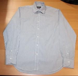 Camisa Para Hombres Zara Hombre Ajuste A Medida Manga Larga Abotonada Talla: 16 Blanco Negro Cuadros - Imagen 1 de 6