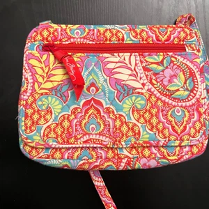 VERA BRADLEY y2k Excellent Crossbody EUC Wallet Purse Paisley In Paradise Strap - Picture 1 of 8