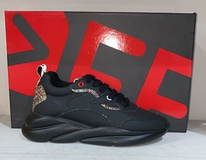 OFF PLAY SNEAKER PELLE-TESSUTO TECNICO CON GLITTER Donna Woman Nero size EU 39 - Imagen 1 de 7