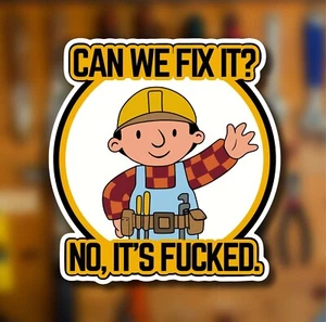 Bob the Builder Waterproof Vinyl Sticker Decal, Funny sticker - Picture 1 of 4