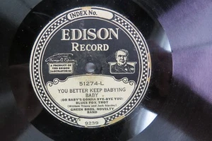 Green Bros Novelty Band - EDISON - You Better Keep Babying Baby - Blues Fox Trot - Imagen 1 de 5