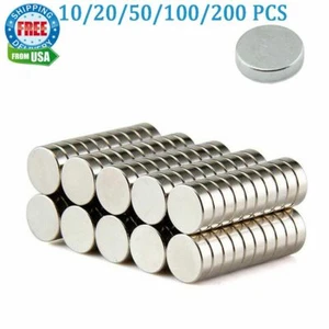 50/100/200pcs Strong Rare Earth Neodymium Disc Magnets 6 x 3mm (1/4 x 1/8 inch) - Picture 1 of 6