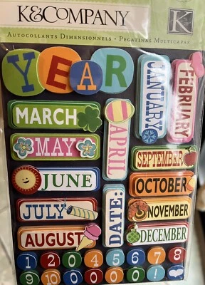 Grand Adhesions K & Company Dimensional Stickers, New In Package,  A-40 - Image 1 of 3