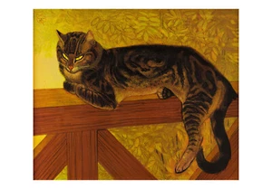 STEINLEN CHAT ALLONGÉ SUR RAMBARDE TIRAGE D'UN DESSIN DE 1909 FORMAT A4 - Picture 1 of 1