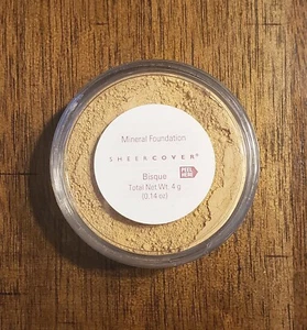 Sheer Cover BISQUE Mineral FOUNDATION Powder ~ Full Size 4g Sealed!  - Picture 1 of 2