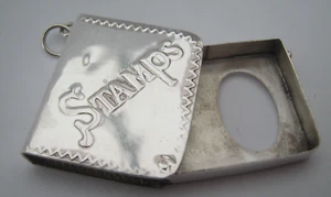 Beautiful Birmingham Hallmarked Sterling Silver Stamp Book / Box - Case - Holder - Picture 1 of 8