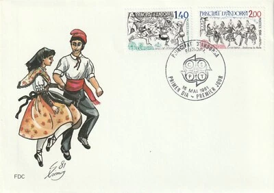 1981 Andorra FDC cover EUROPA CEPT - Image 1 of 2