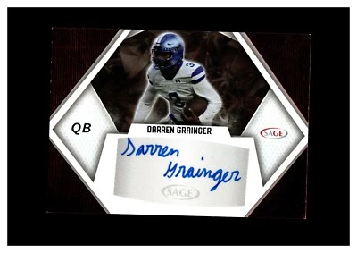 2023 SAGE Autographs Red #A-DG Darren Grainger RC Georgia State Panthers - Image 1 of 2