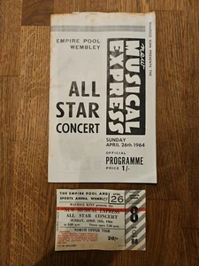 The Rolling Stones Original 1964 NME Concert Programme and Ticket - Picture 1 of 23