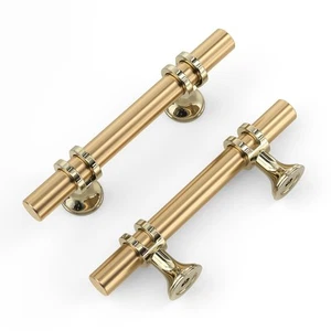 10 Pack Gold Cabinet Handles 3 Inch Brushed Gold Cabinet Pulls Modern Kitchen... - Picture 1 of 8
