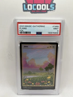 2023 MTG Magic The Gathering SECRET LAIR DROP FOIL #1468 PLAINS PSA 9 Mint - Image 1 of 2