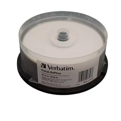 22 Pack Blu-Ray Verbatim BD-R SL 25GB 6x Thermal Printable - Opened Only used 3 - Image 1 of 4