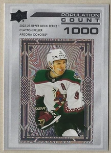 2022-23 Upper Deck Population Count 1000 Clayton Keller #PC-20 **READ&SAVE** - Imagen 1 de 2