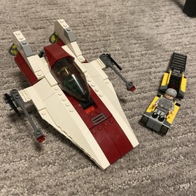 Vintage Lego Star Wars 6207 A Wing Fighter 100% Complete W/ Minifigures