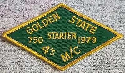 Vtg 70s Golden State 4's M/C Starter 750 1979 Cheesecloth Patch Motorcycle  - Image 1 of 4