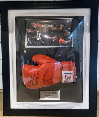 Mike Tyson Signed Boxing Glove Dome Framed. Trevor Berbick Picture - Image 1 of 2