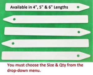 PLASTIC PLANT LABELS POT STICKS LABEL SEED TRAY MARKER (4”, 5", 6") 2-2500 PACKS - Picture 1 of 10