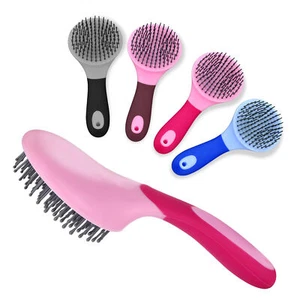 1x Horse Mane And Tail Brush Professional Humanized Handle Horsetail Comb Random - Picture 1 of 12