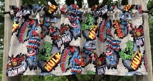 Superhero Valance Super Hero Boy Kids Bedroom Window Curtain Topper - Picture 1 of 4