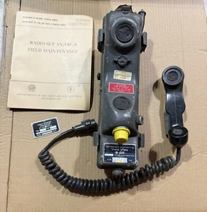 PRC-6 Army Handheld Radio with Handset and Technical Manual Korean Vietnam War - Picture 1 of 4
