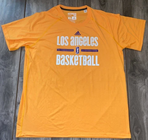 Adidas 2015-16 LA Los Angeles Sparks WNBA Practice Tee Shirt Gold Adult Size L Cover