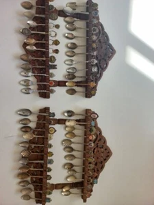 Large collection souvenir spoons(24), With Cabinet Rack Wall Display Wooden Case - Picture 1 of 9