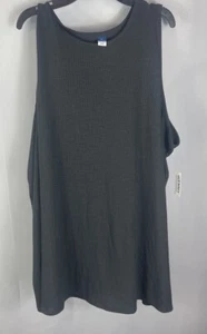 OLD NAVY Women's Size 4X Scoop-Neck Rib-Knit  Tank Top Dark Gray New With Tags - Picture 1 of 6