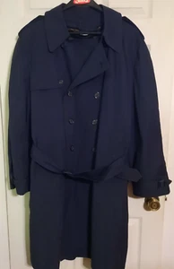 US Military Army Men's Trench Coat 42R Black Removable Liner DSCP - Picture 1 of 3